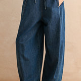 Loose Barrel Denim Pants