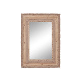 Wooden Mirror with Fringe