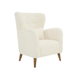 Boucle Wingback Accent Chair